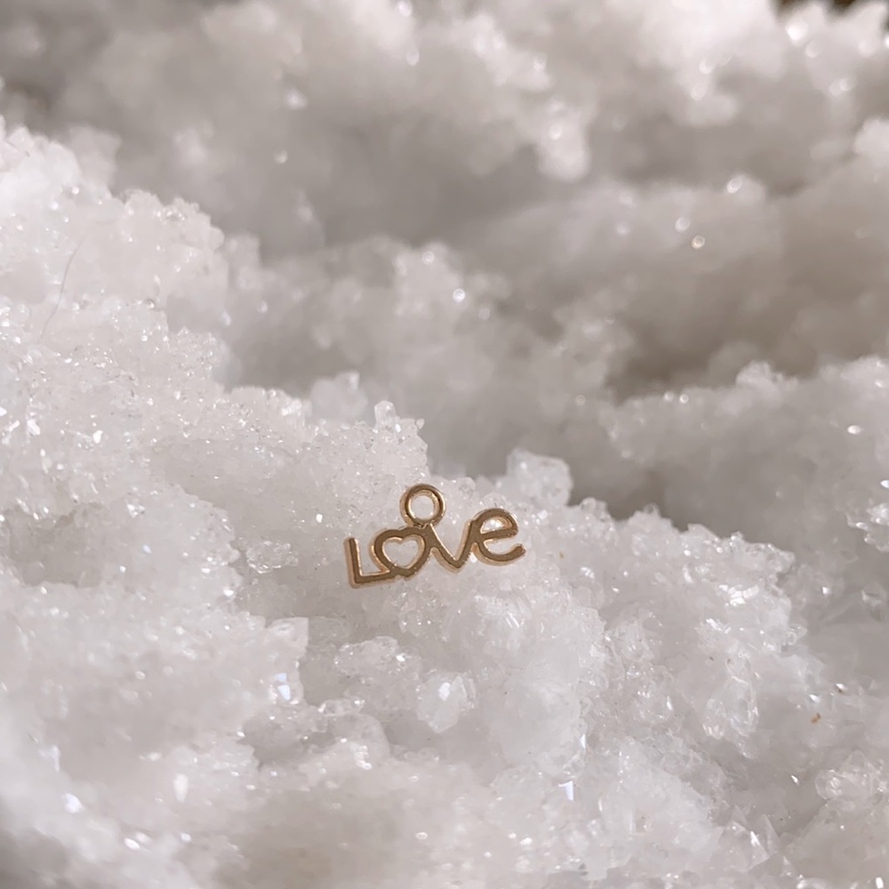 3/$30 dainty gold plated love charm